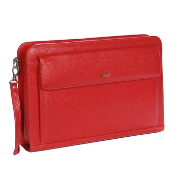 Mapa de acte din piele rosie cu fermoar si buzunar model 01, MAGAZINULDEGENTI Mapa de acte din piele rosie cu fermoar si buzunar model 01, MAGAZINULDEGENTI