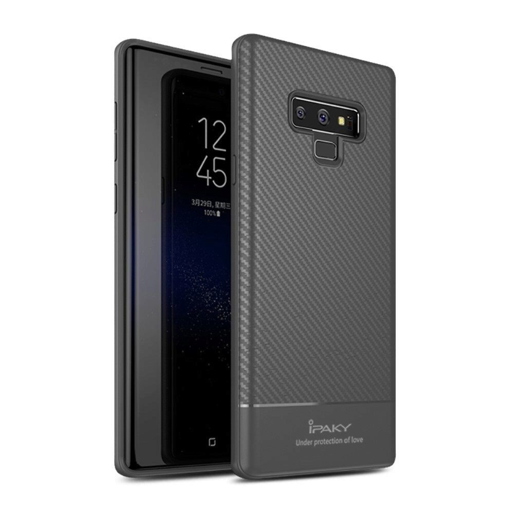 Husa Slim iPaky Carbon Fiber pentru Samsung Galaxy Note 9, Gri Inchis
