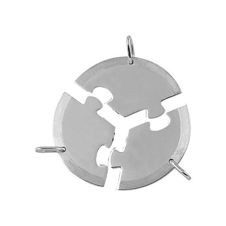 Puzzle törhető medál 3 részes, ezüst ékszer