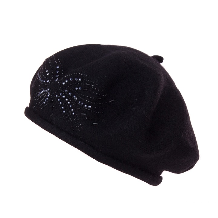 Basca dama casmir cu pietricele Pami, HL809 negru
