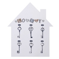 suport chei din lemn forma de casuta alba text lovely 24 x 37 cm imagen 4_0_
0