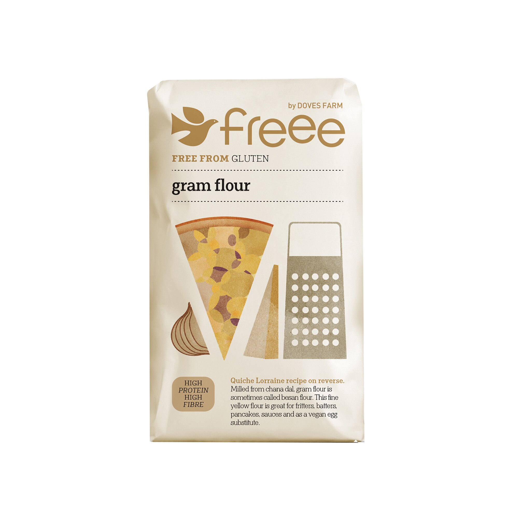Faina Gram de naut chana dal fara gluten si alergeni, kosher 1kg, Free by Doves Farm