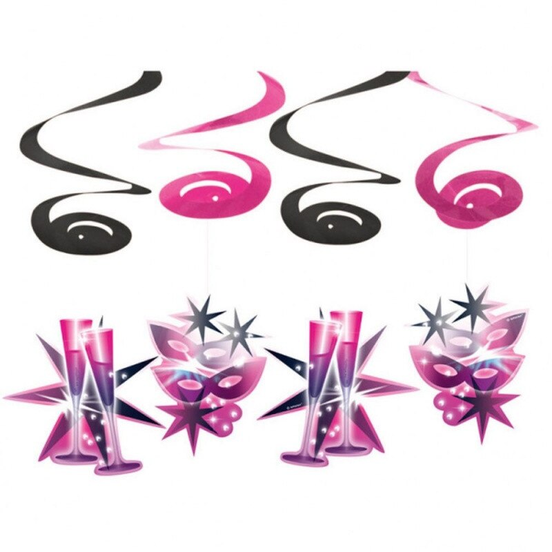 Set 4 Serpentine decorative petrecere Anul Nou, Amscan 400277