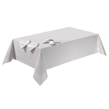 Fata de masa brodata Valentini Bianco, alba, 160x220cm , Honey Fata de masa brodata Valentini Bianco, alba, 160x220cm , Honey