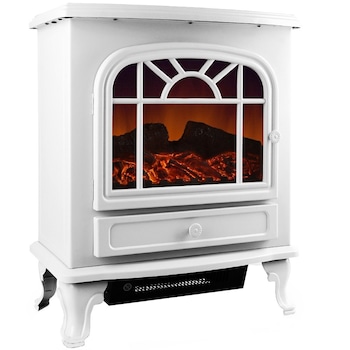 Semineu electric cu incalzitor, Alb, 60x50 cm, ventilator si efect de foc 2000W Semineu electric cu incalzitor, Alb, 60x50 cm, ventilator si efect de foc 2000W