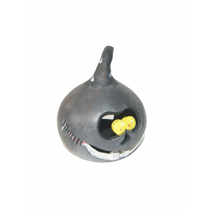 Suport de lumanari, handmade, figurina haioasa din ceramica