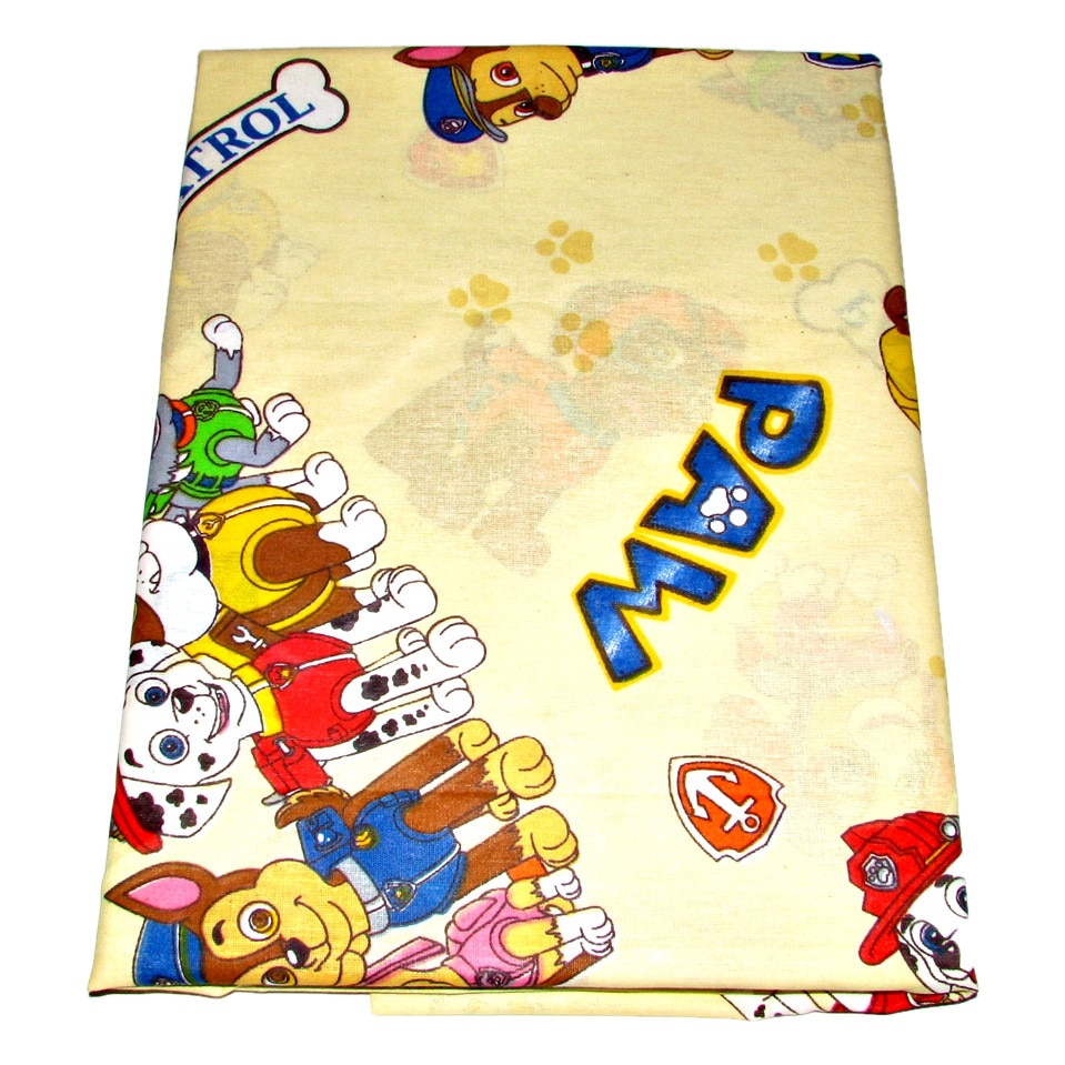 Lenjerie patut Paw Patrol, crem, 3 piese, 120x60 cm