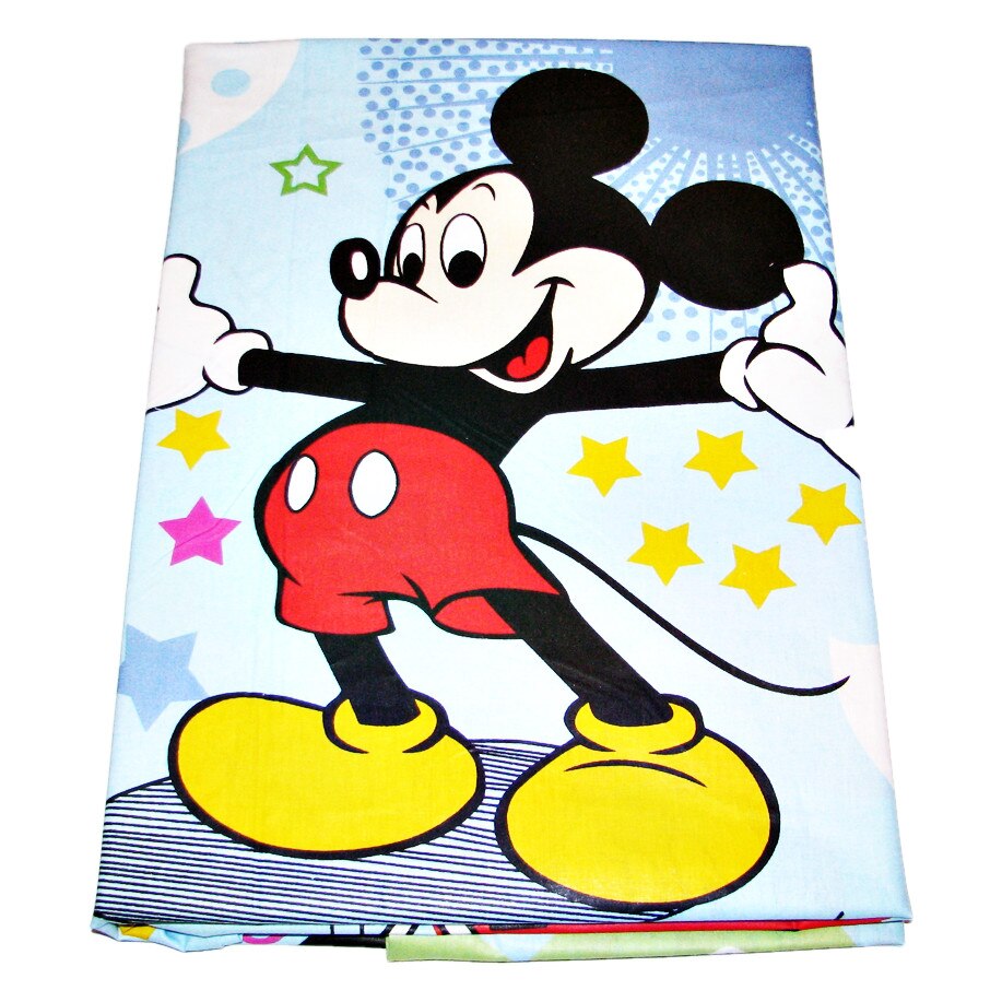 Lenjerie patut Mickey si Minnie, albastru, 3 piese, 120x60 cm