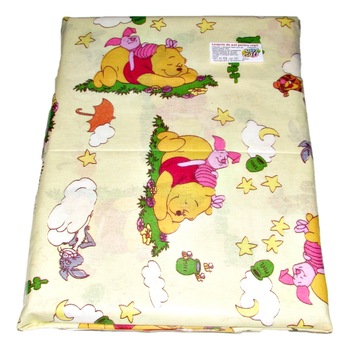 Lenjerie patut Winnie the Pooh, 3 piese, 120x60 cm Lenjerie patut Winnie the Pooh, 3 piese, 120x60 cm