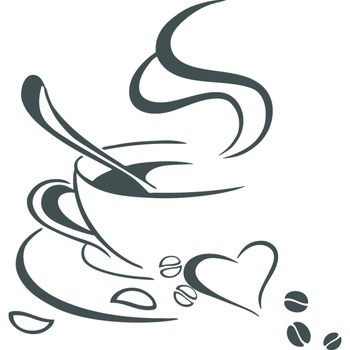 Sticker decorativ pentru bucatarie Ceasca de cafea, Stickero Sticker decorativ pentru bucatarie Ceasca de cafea, Stickero