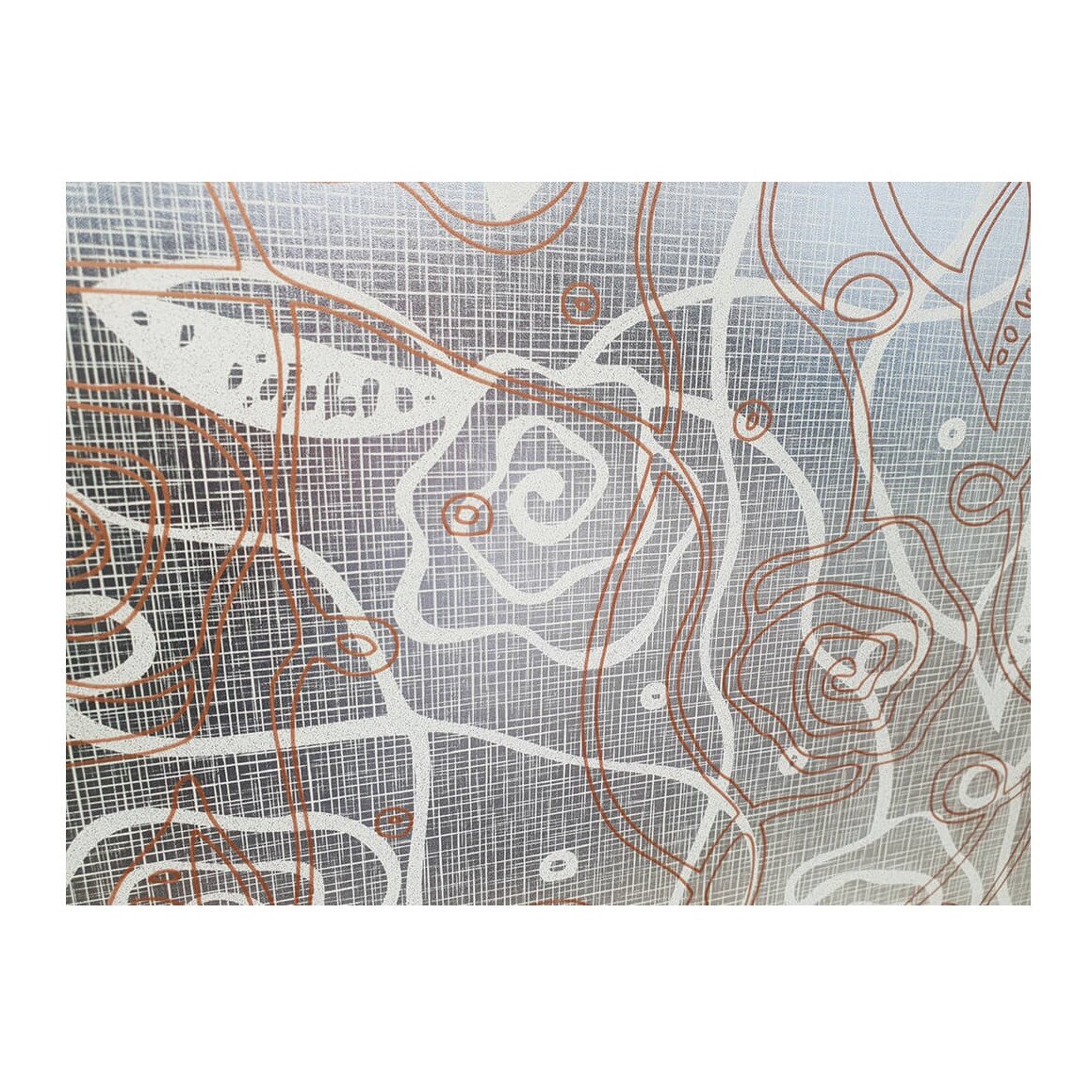 Folie decorativa pentru geam autoadeziva geometric abstract, 5 m x 0.9 m