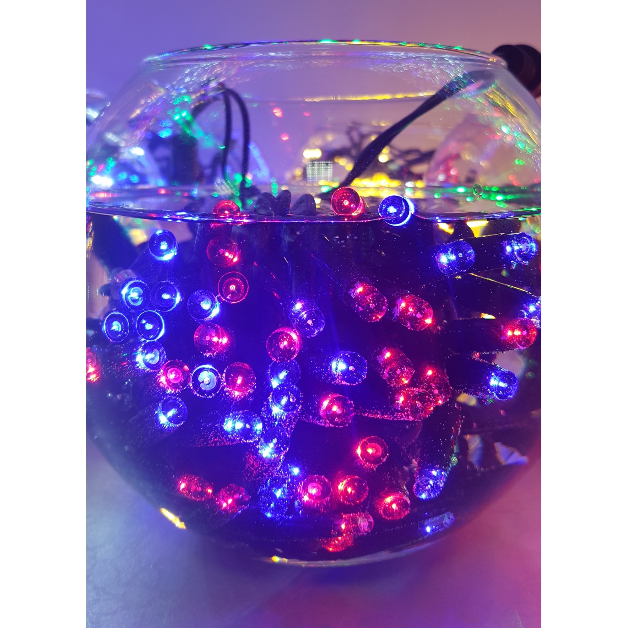 Instalatie de Craciun,10 m Liniara, Multicolor, 100 leduri, cu alimentator, CONFIGURABILA, SDX, 8042M / Rezistenta la apa / mufa de interconectare