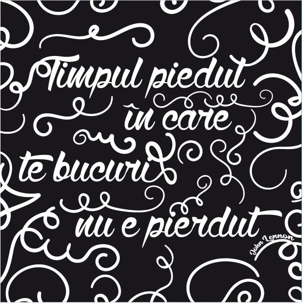 Tablou cu text motivaltional, SPS, 42x42 cm, alb-negru