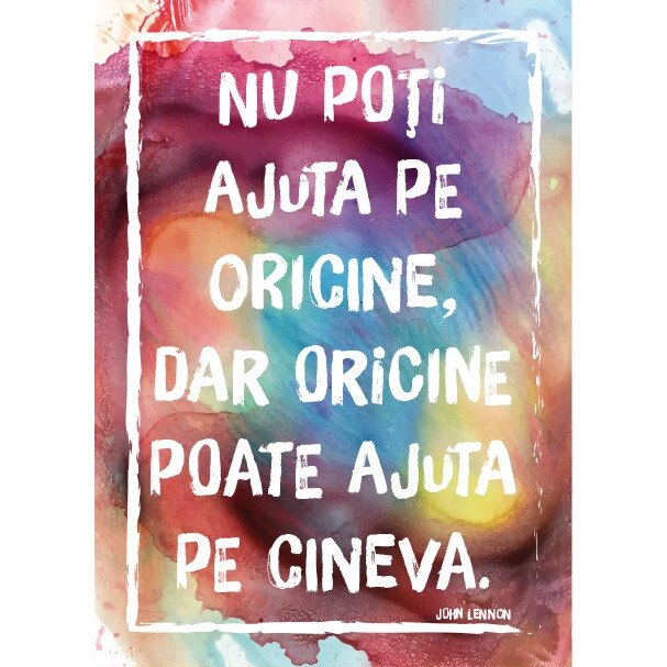 Tablou cu text motivational, SPS, 30 x 42 cm, colorat