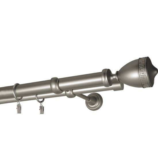 Galerie dubla Versus, grosime 25 si 19mm, crom mat, 240 cm