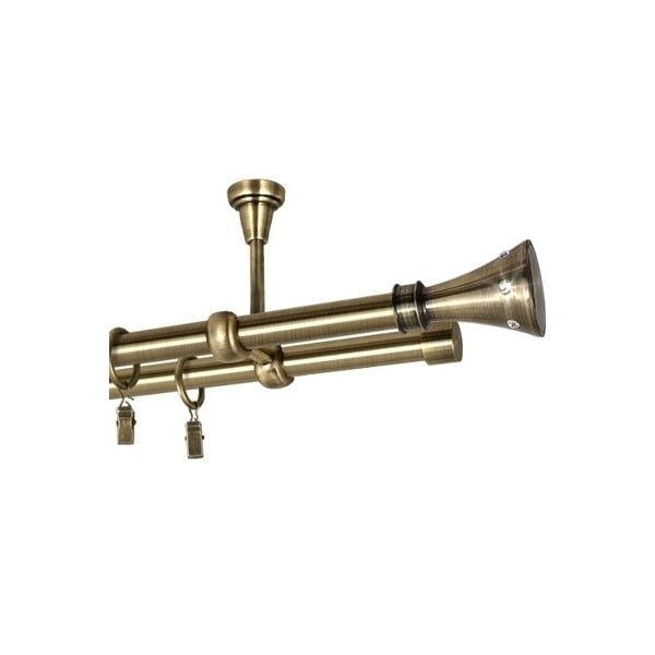 Galerie dubla Carter, prindere tavan, grosime 19mm, aur antic, 200 cm