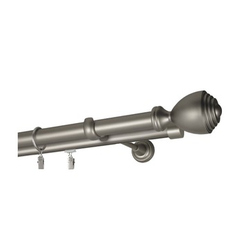 Galerie dubla Palacio, teava neteda si profil, grosime 25 si 19mm, crom mat, 400 cm Galerie dubla Palacio, teava neteda si profil, grosime 25 si 19mm, crom mat, 400 cm