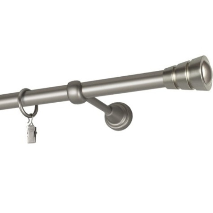 Galerie simpla Corso, grosime 19mm, crom mat, 140 cm