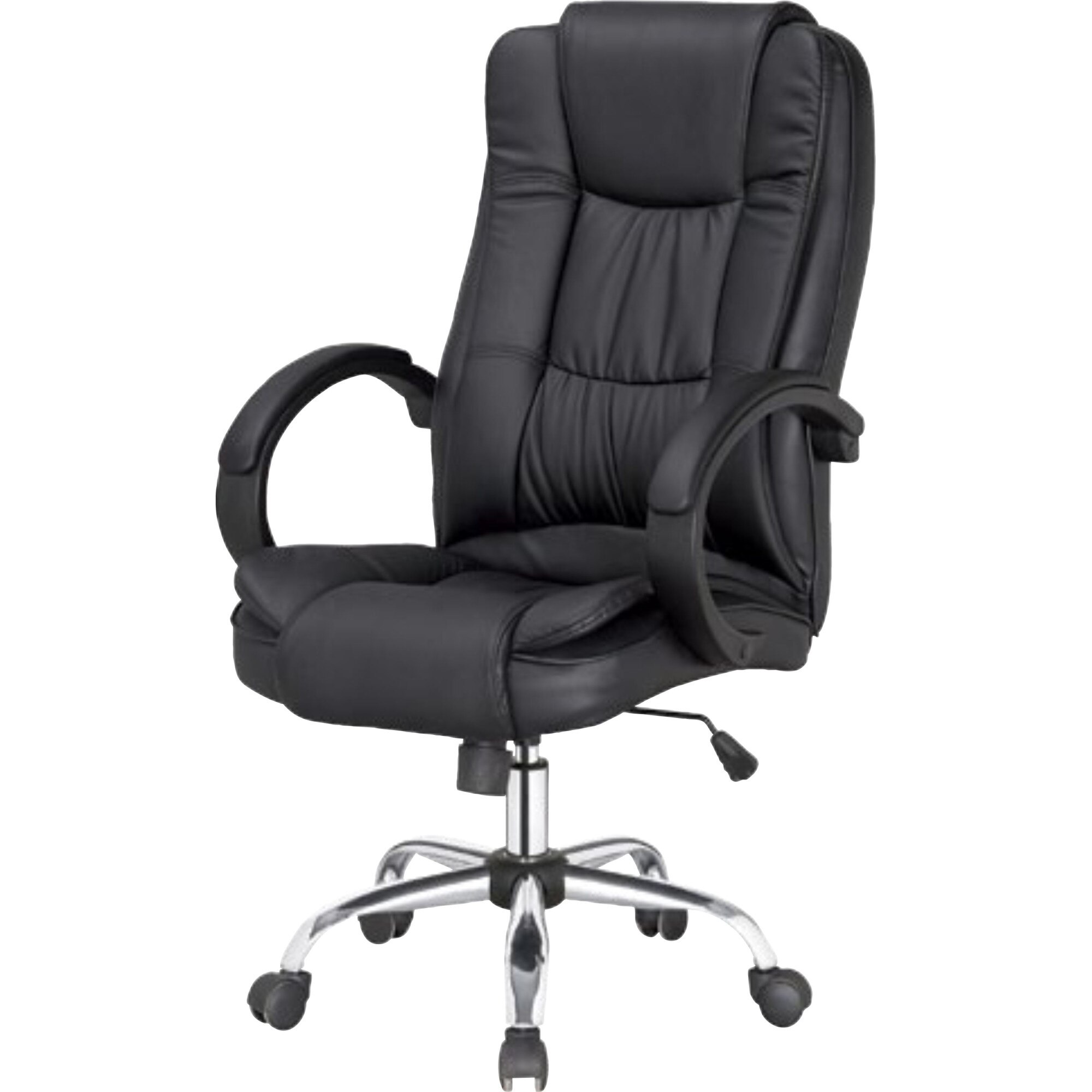 Scaun ergonomic de birou 032 PU, SANI, negru, piele sintetica