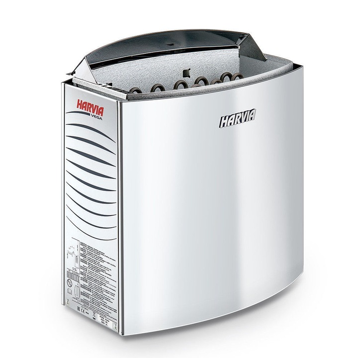 Szauna kályha Harvia Vega BC80E Inox, 8kW, kezelőpanel nélkül