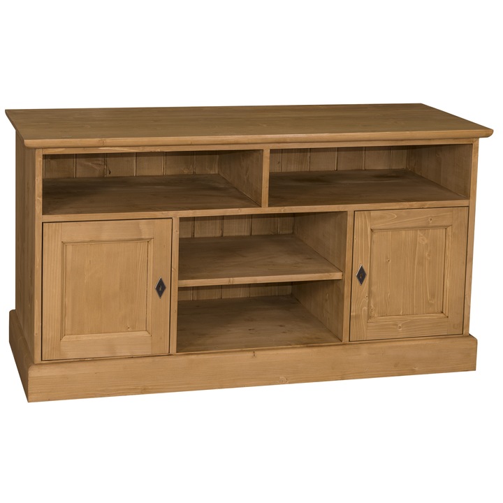 Szel-Mob TV komód 2 ajtóval és 4 nyitott polccal, viaszos