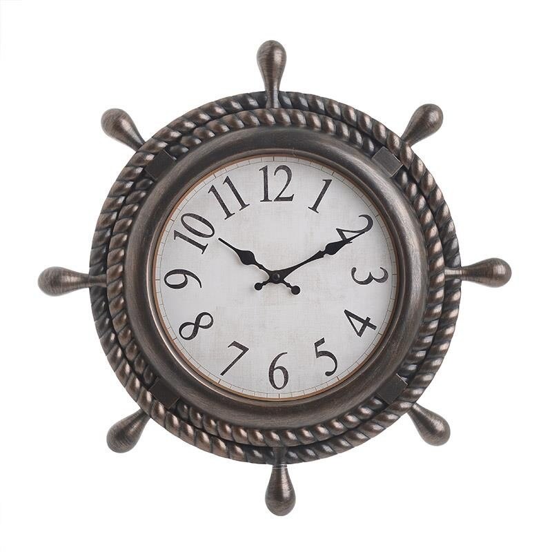 Ceas de perete decorativ Rudder, plastic, D- 45,5 cm