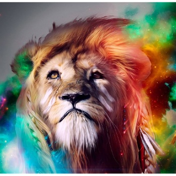 Autocolant Privire de leu, 135 x 225 cm Autocolant Privire de leu, 135 x 225 cm