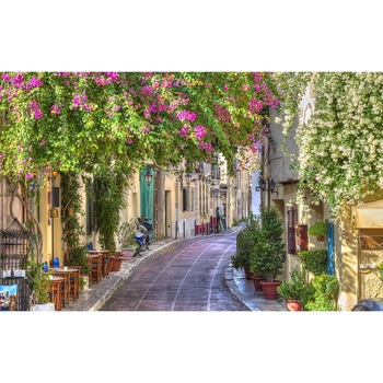 Fototapet de perete autoadeziv si lavabil Strada din Athena, 270 x 200 cm Fototapet de perete autoadeziv si lavabil Strada din Athena, 270 x 200 cm