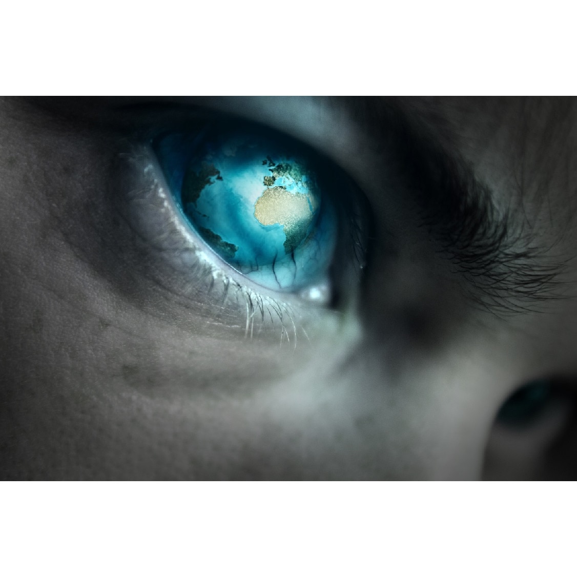 Tablou canvas Privire albastra, 45 x 30 cm