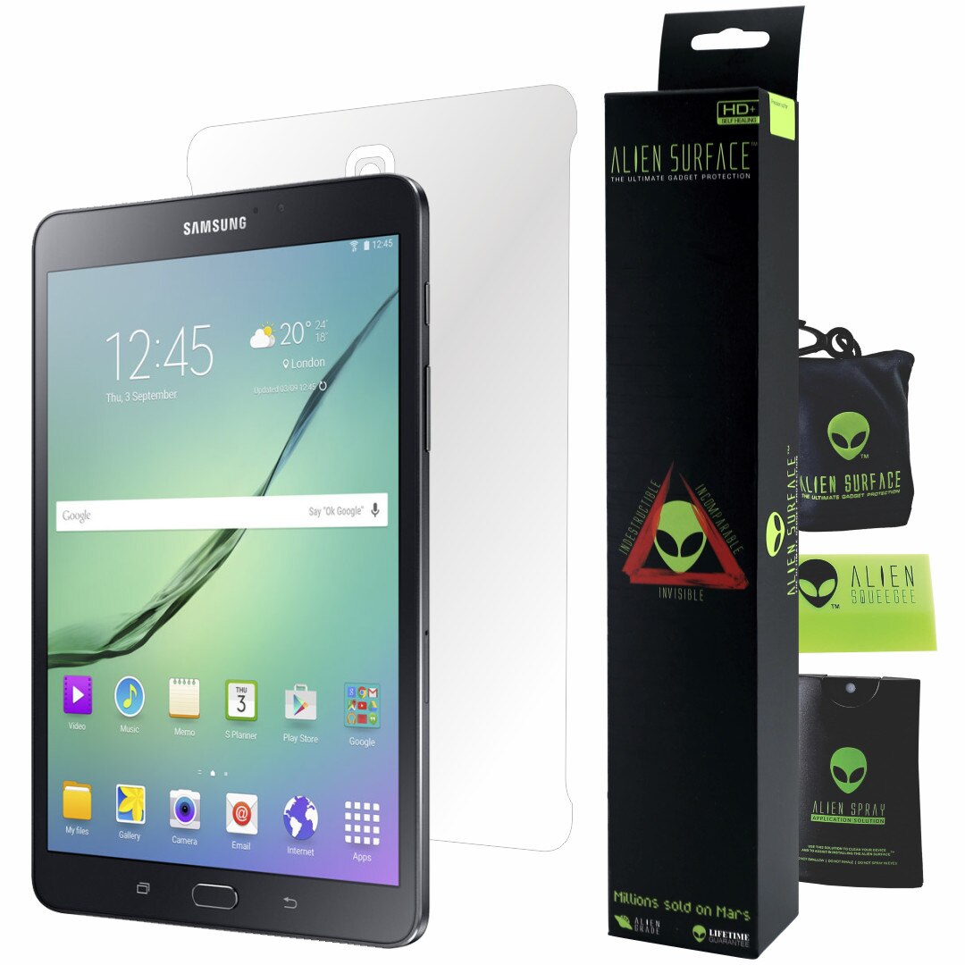 Folie Alien Surface HD, Samsung Galaxy Tab S2 Wi-Fi 8 inch, protectie spate, laterale + Alien Fiber cadou