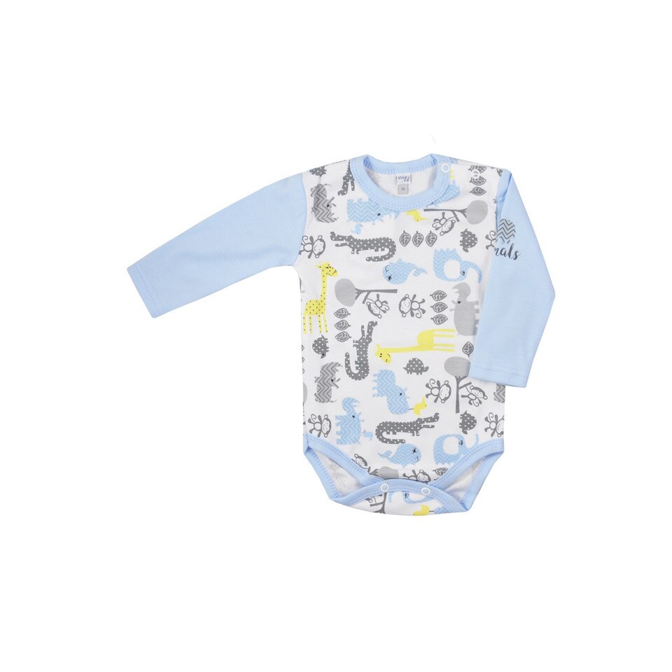 Body maneca lunga baietei Koala Zwierzyniec 06-392AL, Albastru