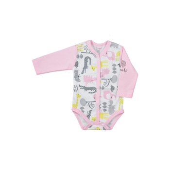 Body maneca lunga fetite Koala Zwierzyniec 06-389R, Roz Body maneca lunga fetite Koala Zwierzyniec 06-389R, Roz