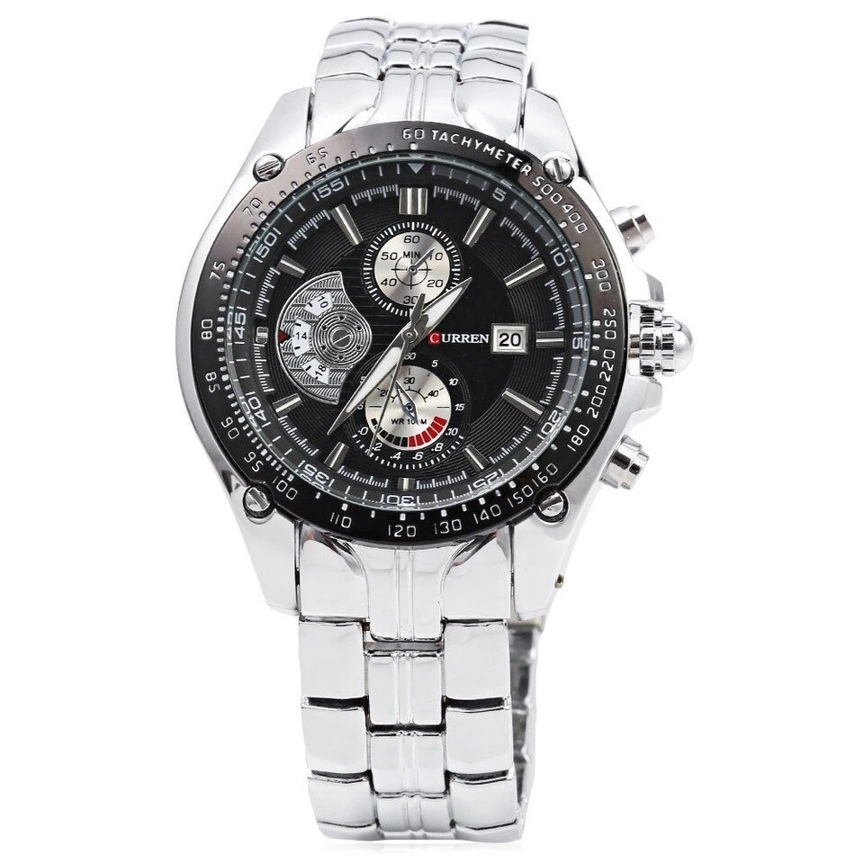 Ceas barbatesc casual Curren T-One, negru-argintiu