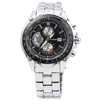 Ceas barbatesc casual Curren T-One, negru-argintiu Ceas barbatesc casual Curren T-One, negru-argintiu