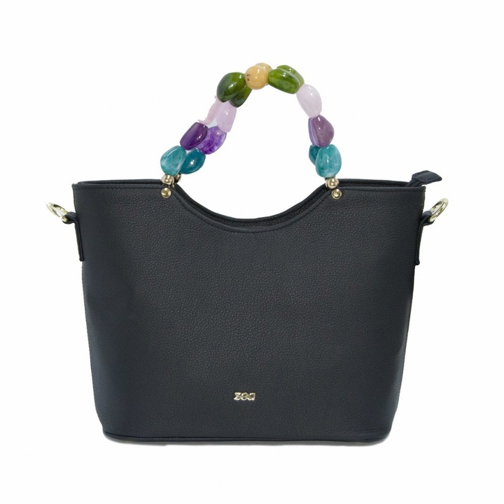 Noi taska, Zea, tarka bor, Fekete, 26 x 26 x 10 CM