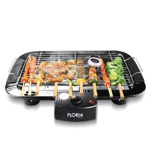 Gratar Electric FLORIA, Putere 2000 W, Dimensiune 47 x 28 cm + Set cutite 3 piese