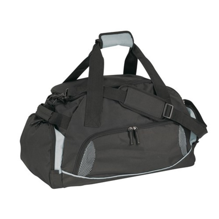 Geanta sport voiaj Weser Dome, negru/gri, 60 x 36 x 26 cm