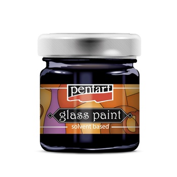 Vopsea de sticla pe baza de diluant Pentart - Albastru, 30 ml Vopsea de sticla pe baza de diluant Pentart - Albastru, 30 ml