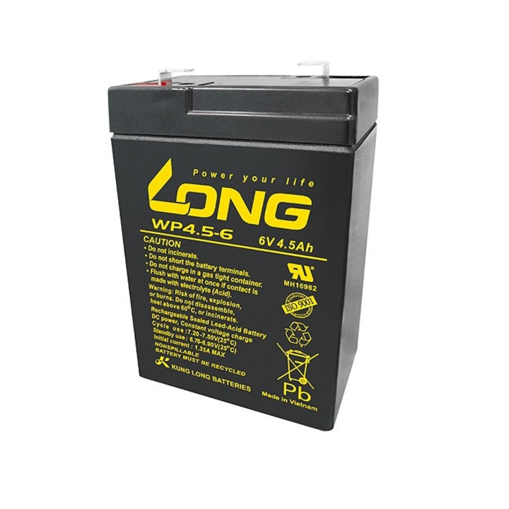 Оловна акумулаторна батерия Long WP4.5-6, 6V 4.5Ah