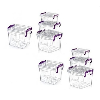 Cutii alimentare Maya, patrate , set 8 buc, 2 buc x0.3L, 2 buc x 0.6L , 2 buc x1.5L, 2 buc x3L Cutii alimentare Maya, patrate , set 8 buc, 2 buc x0.3L, 2 buc x 0.6L , 2 buc x1.5L, 2 buc x3L