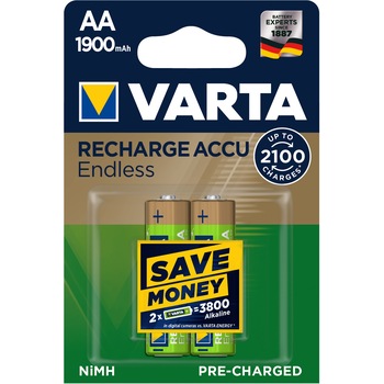 Acumulatori Varta Endless AA 1900 mAh, 2 buc Acumulatori Varta Endless AA 1900 mAh, 2 buc