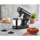 Stand Mixer multifunctional Hurricane, 1000W, bol inox detasabil 4.5L, 6 viteze + pulse, miscare planetara, Negru
