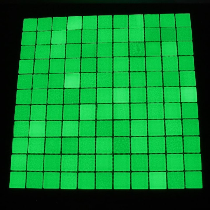 Foszforeszkáló mozaik GlowMania, zöld, 30x30 cm
