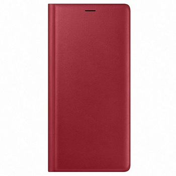 Husa Flip Originala Samsung Leather View pentru Galaxy Note 9, Piele Naturala, Rosie Husa Flip Originala Samsung Leather View pentru Galaxy Note 9, Piele Naturala, Rosie