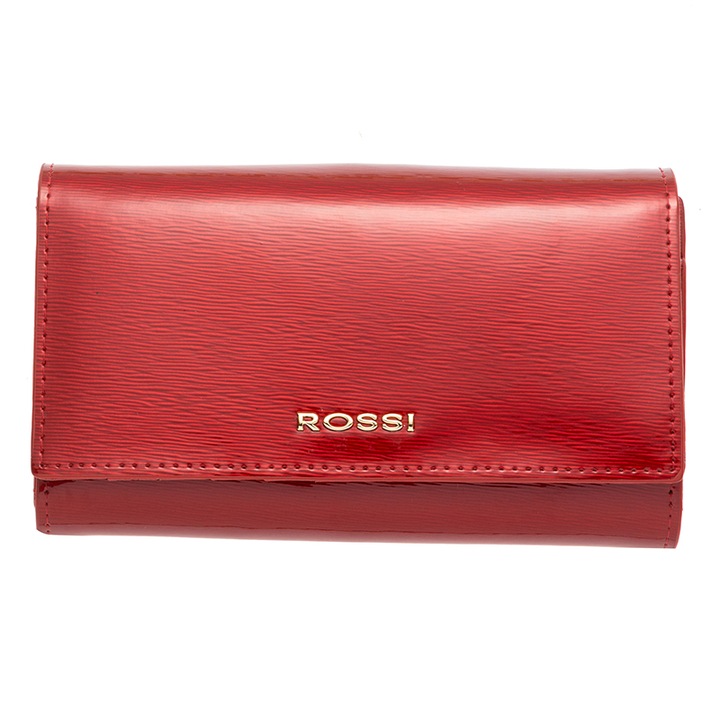 Дамско портмоне Rossi RSC0312, цвят Червено гланц