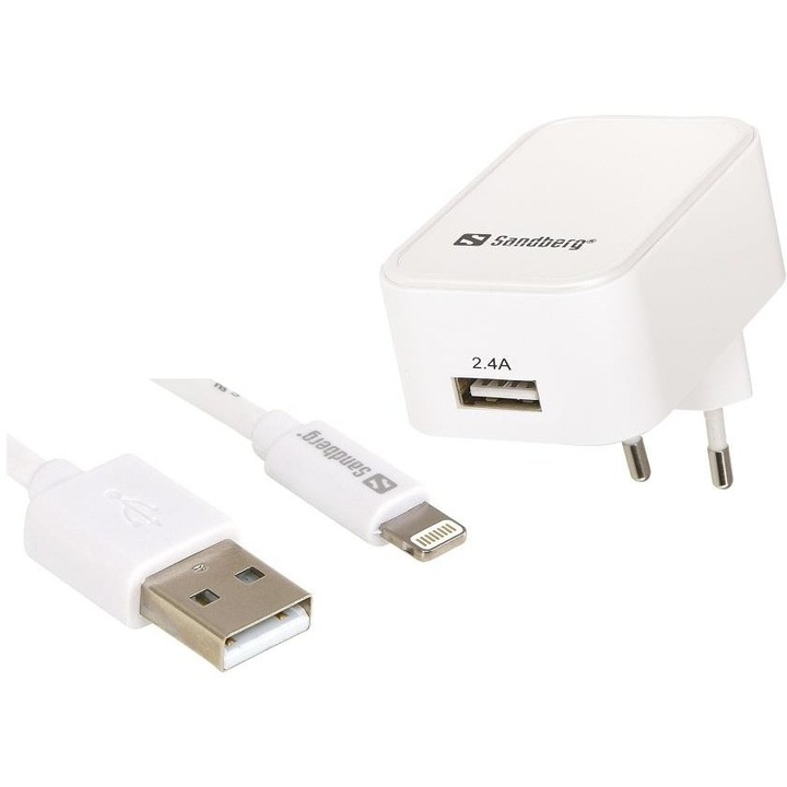 Incarcator cu port USB, tip Lightning 2.4a