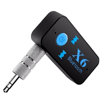 Receptor car kit auto X6 stereo Bluetooth 3.5mm aux, negru Receptor car kit auto X6 stereo Bluetooth 3.5mm aux, negru