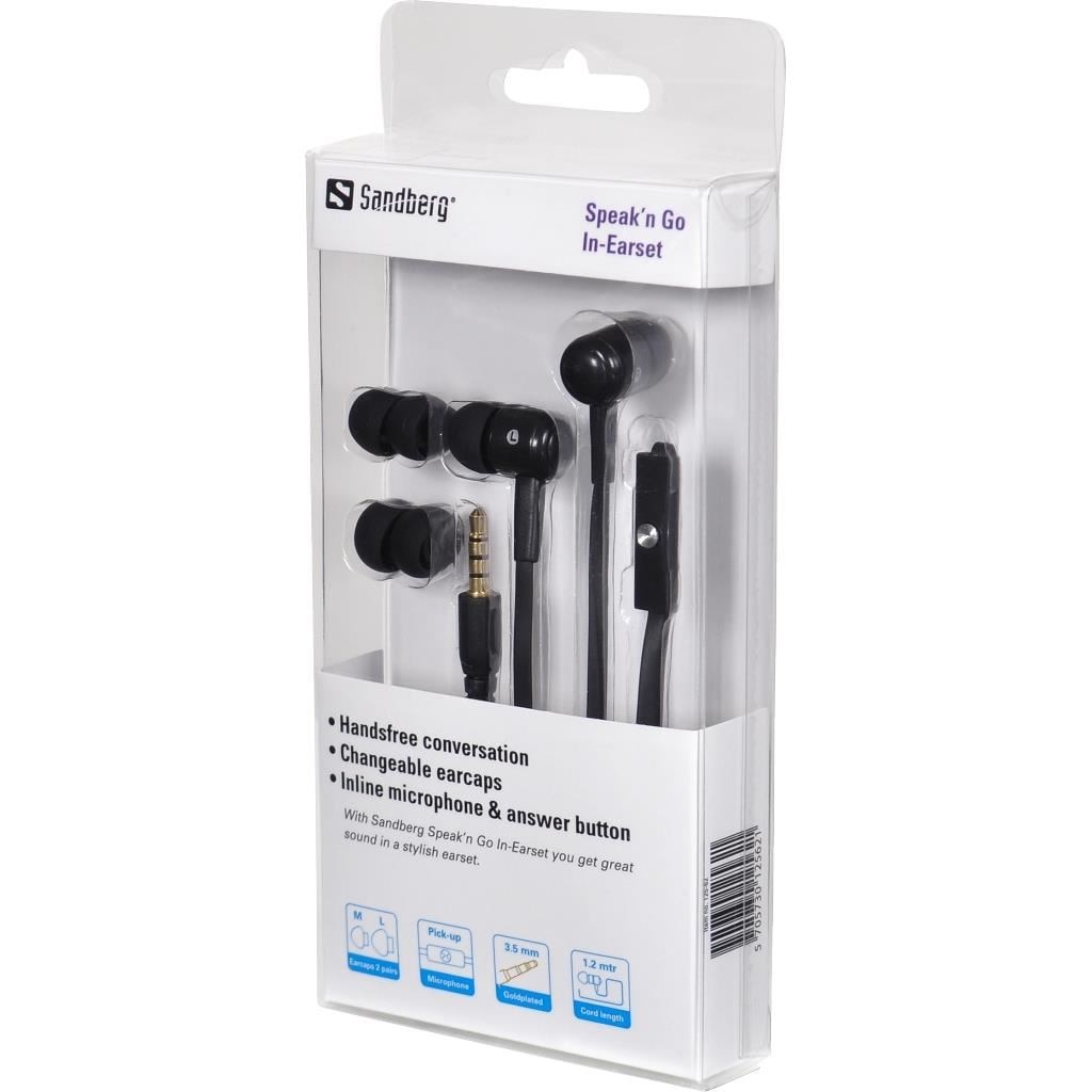 Sandberg Casti Speak'n Go In-Earset Negru