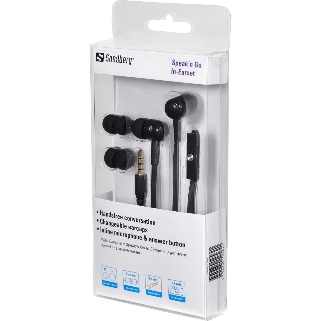 Sandberg Casti Speak'n Go In-Earset Negru