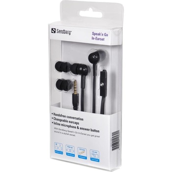 Sandberg Casti Speak'n Go In-Earset Negru Sandberg Casti Speak'n Go In-Earset Negru